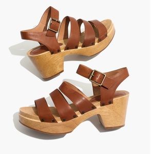 Madewell Sigrid Wood Clog Sandal size 8.5
